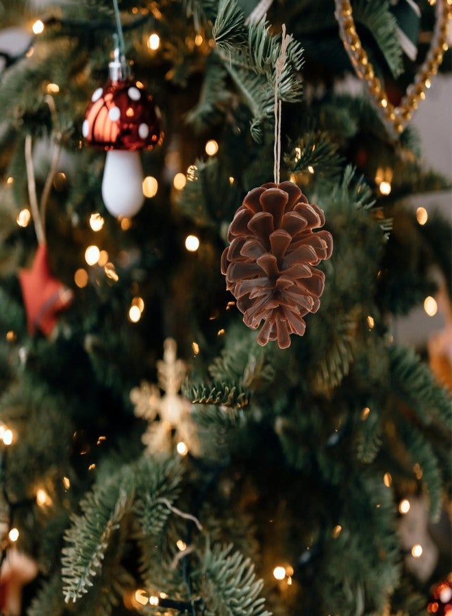 MERRYHAPY 30PCS Plastic Pine Cones 6CM Christmas Natural Mini Pine Cones for Christmas Tree Wreaths and Fall Crafts - Image 3